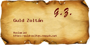 Guld Zoltán névjegykártya