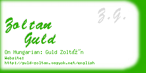 zoltan guld business card